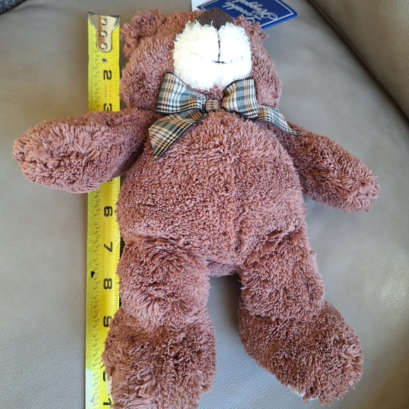 Goffa Brown Bear Plush Lovable Huggable Gingham Bow Stuffed Animal Toy Tagged - Picture 7 of 13